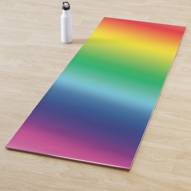 Pride lgbtq lgbt rainbow pattern colours yoga mat (In Situ)