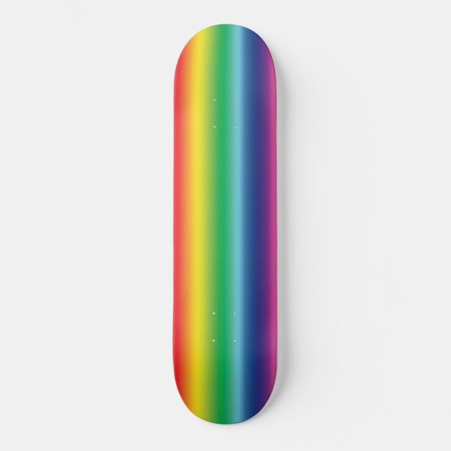 Pride lgbtq lgbt rainbow queer gay flag colours skateboard (Front)