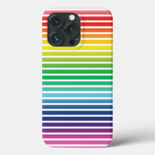 Pride lgbtq lgbt rainbow white stripes pattern iPhone 13 pro case