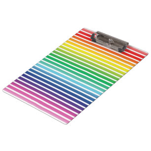 Pride lgbtq lgbt rainbow white stripes pattern clipboard