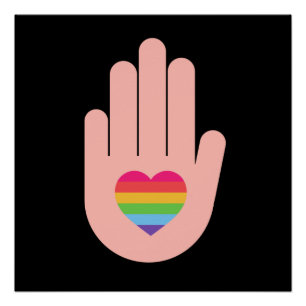 Pride lgbtq queer love. rainbow colour        poster
