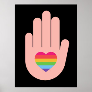 Pride lgbtq queer love. rainbow colour       poster