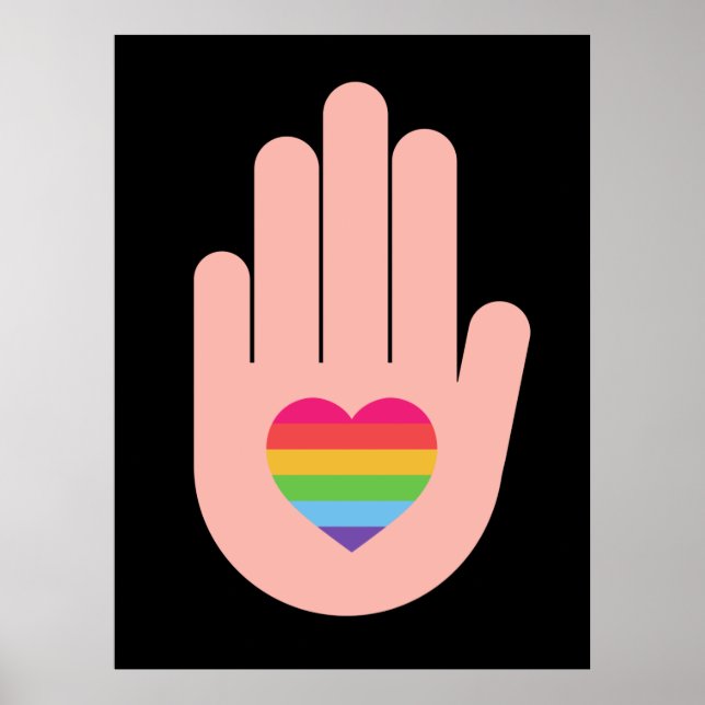 Pride lgbtq queer love. rainbow colour       poster (Front)