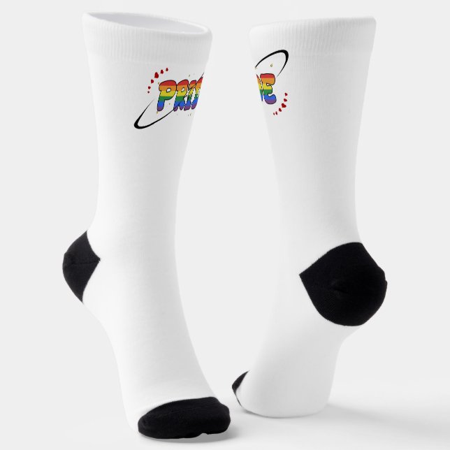Pride LGBTQ Rainbow Flag Socks (Angled)