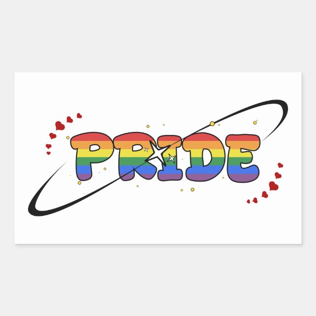 Pride LGBTQ Rainbow Flag Sticker (Front)