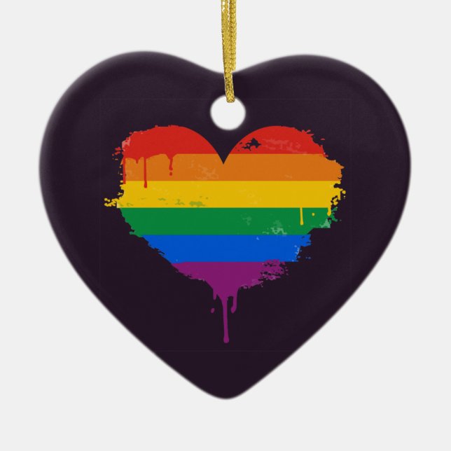 PRIDE LOVE CERAMIC ORNAMENT (Front)