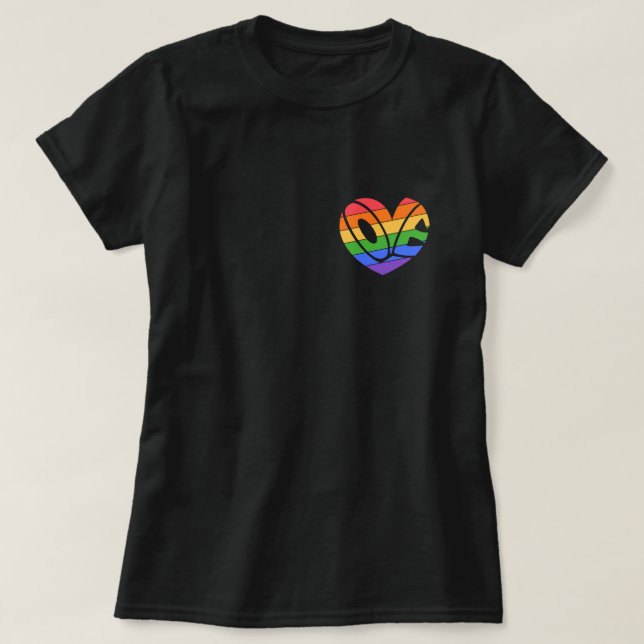 Pride Love Gay Rainbow T-shirt LGBTQ (Design devant)