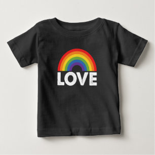 Pride Love is Love Gay Equality Rainbow LGBTQ Baby T-Shirt