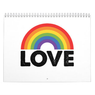 Pride Love is Love Gay Equality Rainbow LGBTQ  Calendar