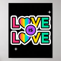 Pride. Love is love. Gay Rainbow colors