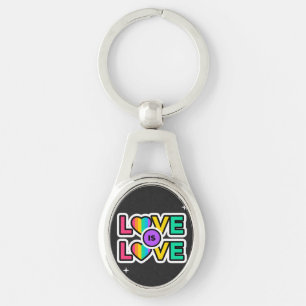 Pride. Love is love. Gay Rainbow colours        Ke Keychain