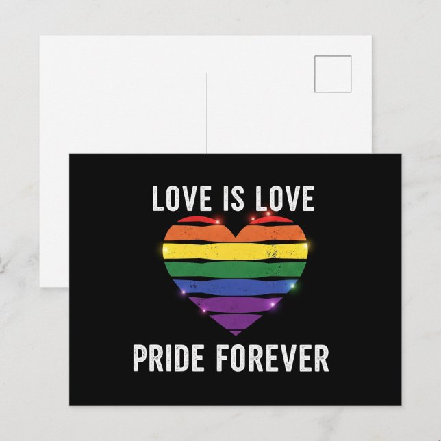 'Pride  – Love is Love"' Postcard (Front/Back)