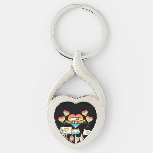 Pride love. Love is fair. Pride month.         Key Keychain (Front)