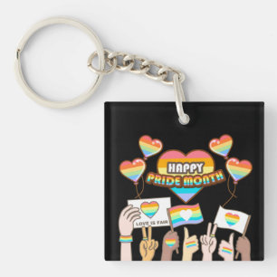 Pride love. Love is fair. Pride month. Keycha Keychain