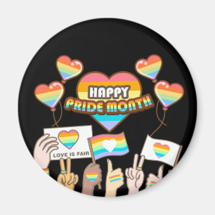 Pride love. Love is fair. Pride month.           Magnet