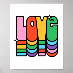 Pride- love rainbow colour. love is love.     magn poster