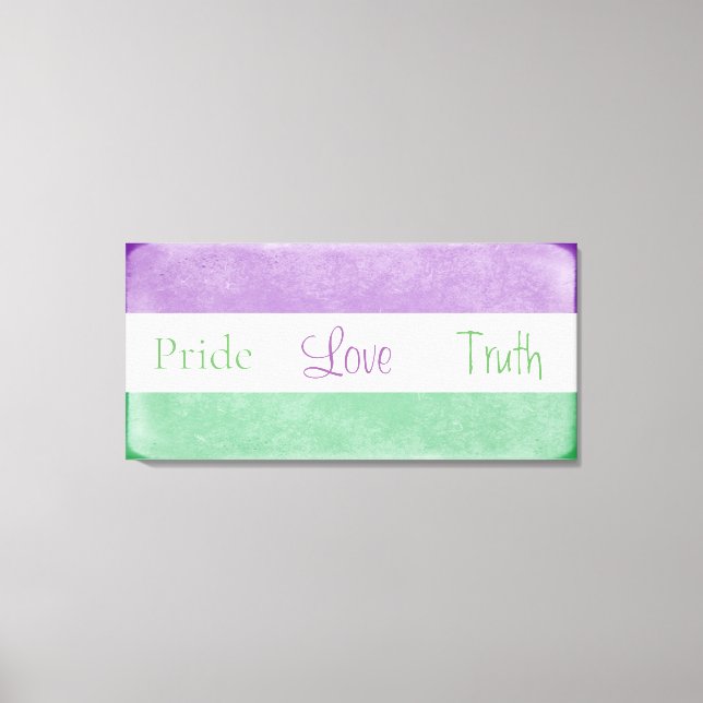 Pride Love Truth Gender Queer Colours Canvas Print (Front)