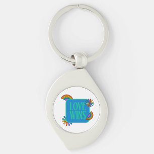 Pride- love wins. Gay rainbow lgbtq Key Keychain