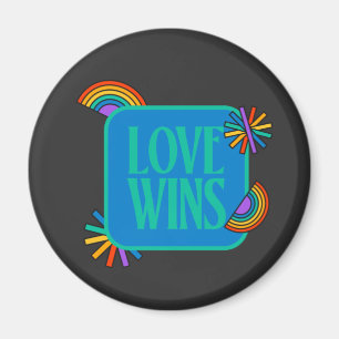 Pride- love wins. Gay rainbow lgbtq Magnet