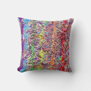 Pride Marble Artwork Button Throw Pillow