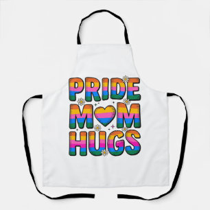 Pride Mom Hugs Vintage Rainbow Vector Design_1 Apron