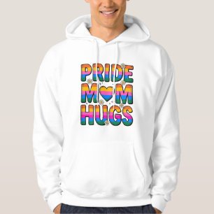 Pride Mom Hugs Vintage Rainbow Vector Design_1 Hoodie