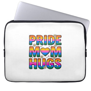 Pride Mom Hugs Vintage Rainbow Vector Design_1 Laptop Sleeve