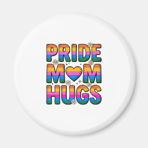 Pride Mom Hugs Vintage Rainbow Vector Design_1 Magnet