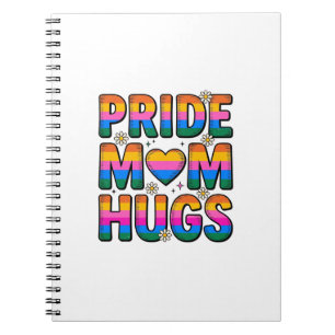 Pride Mom Hugs Vintage Rainbow Vector Design_1 Notebook