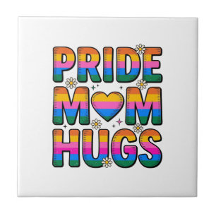 Pride Mom Hugs Vintage Rainbow Vector Design_1 Tile