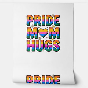 Pride Mom Hugs Vintage Rainbow Vector Design_1 Wallpaper