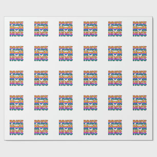 Pride Mom Hugs Vintage Rainbow Vector Design_1 Wrapping Paper