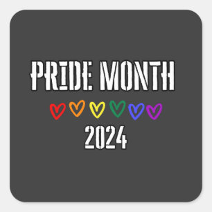 PRIDE MONTH 2024, lgbtq Square Sticker