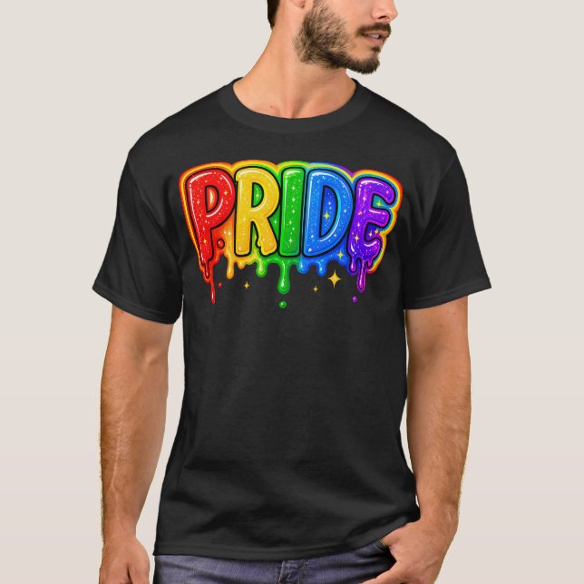 Pride Month Ally Rainbow Flag Lgbt T-Shirt (Front)
