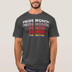 Pride Month Demon  Funny Sarcastic Proud Rainbow F T-Shirt