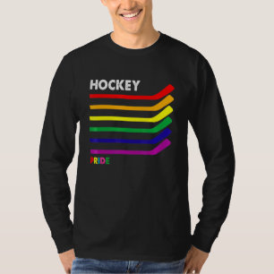 Pride Month LGBT Gay Transgender Flag Ice Hockey S T-Shirt