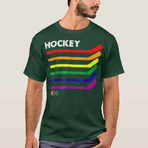 Pride Month LGBT Gay Transgender Flag Iced Hockey T-Shirt