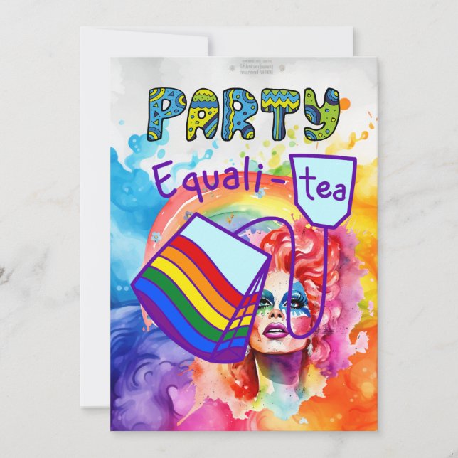 Pride  month  LGBT with rainbow Invitation (Front)