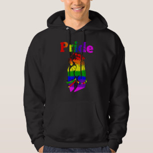 Pride Month Love Is Love Rainbow Flag Proud Ally L Hoodie