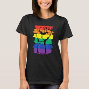 Pride Month Merch Lgbt Rainbow Fist Lgbtq Gay Prid T-Shirt