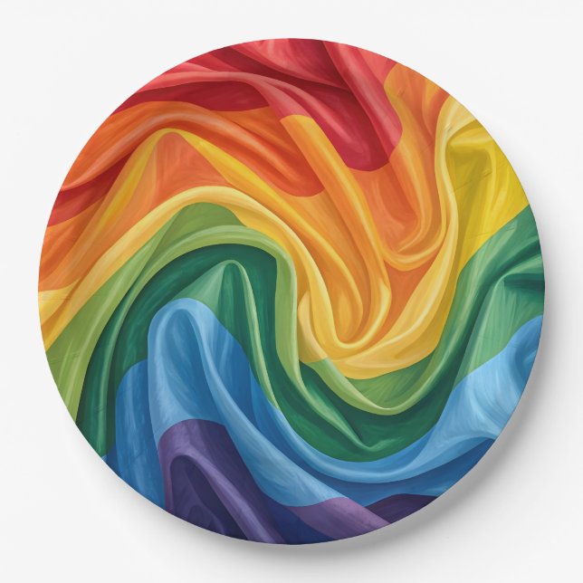 Pride month pattern paper plate (Front)