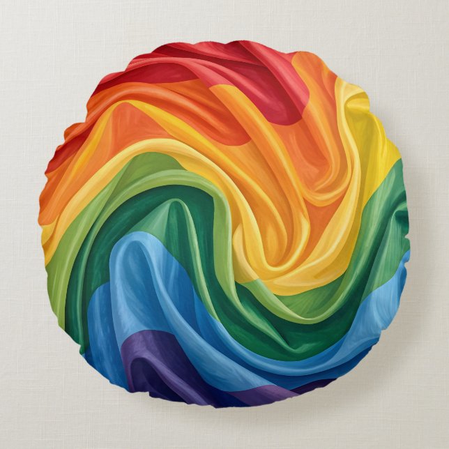 Pride month pattern round pillow (Front)