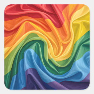 Pride month pattern square sticker