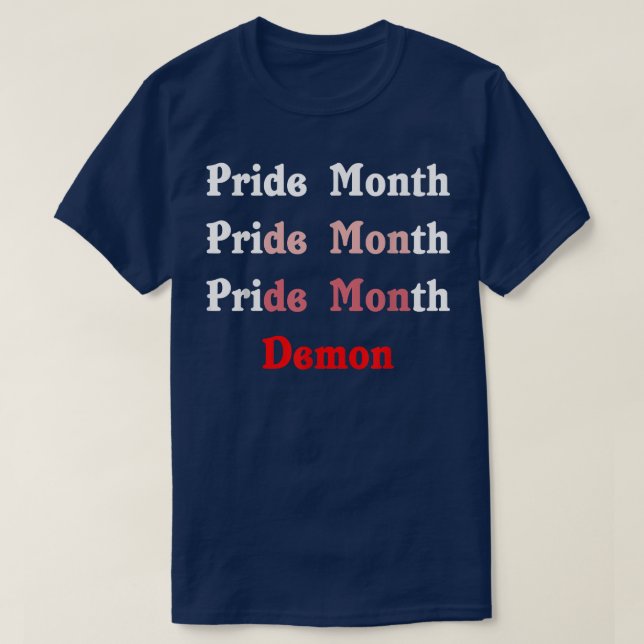 Pride Month Pride Month Pride Month Demon Apparel  T-Shirt (Design Front)