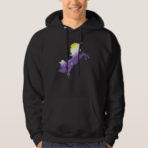 Pride Month Queer Nonbinary Flag Unicorn Lgbt Non  Hoodie