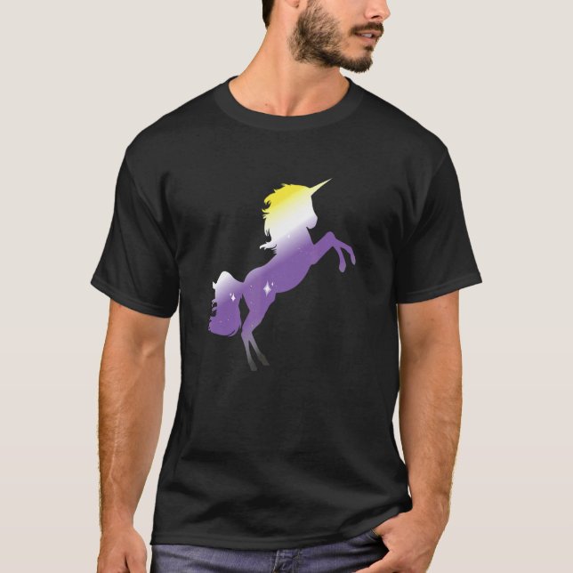 Pride Month Queer Nonbinary Flag Unicorn Lgbt Non  T-Shirt (Front)