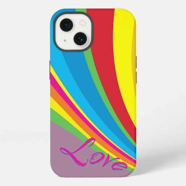 Pride Month - Rainbow Love iPhone Case (Back)