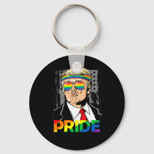 Pride Month Shirt Trump Lesbian Gay Biual Trans Keychain
