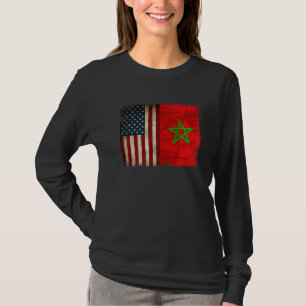 Pride Moroccan Roots American Morocco Flag Moorish T-Shirt