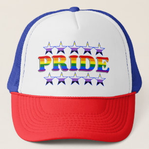 PRIDE Nonbinary Pride Stars Trucker Hat